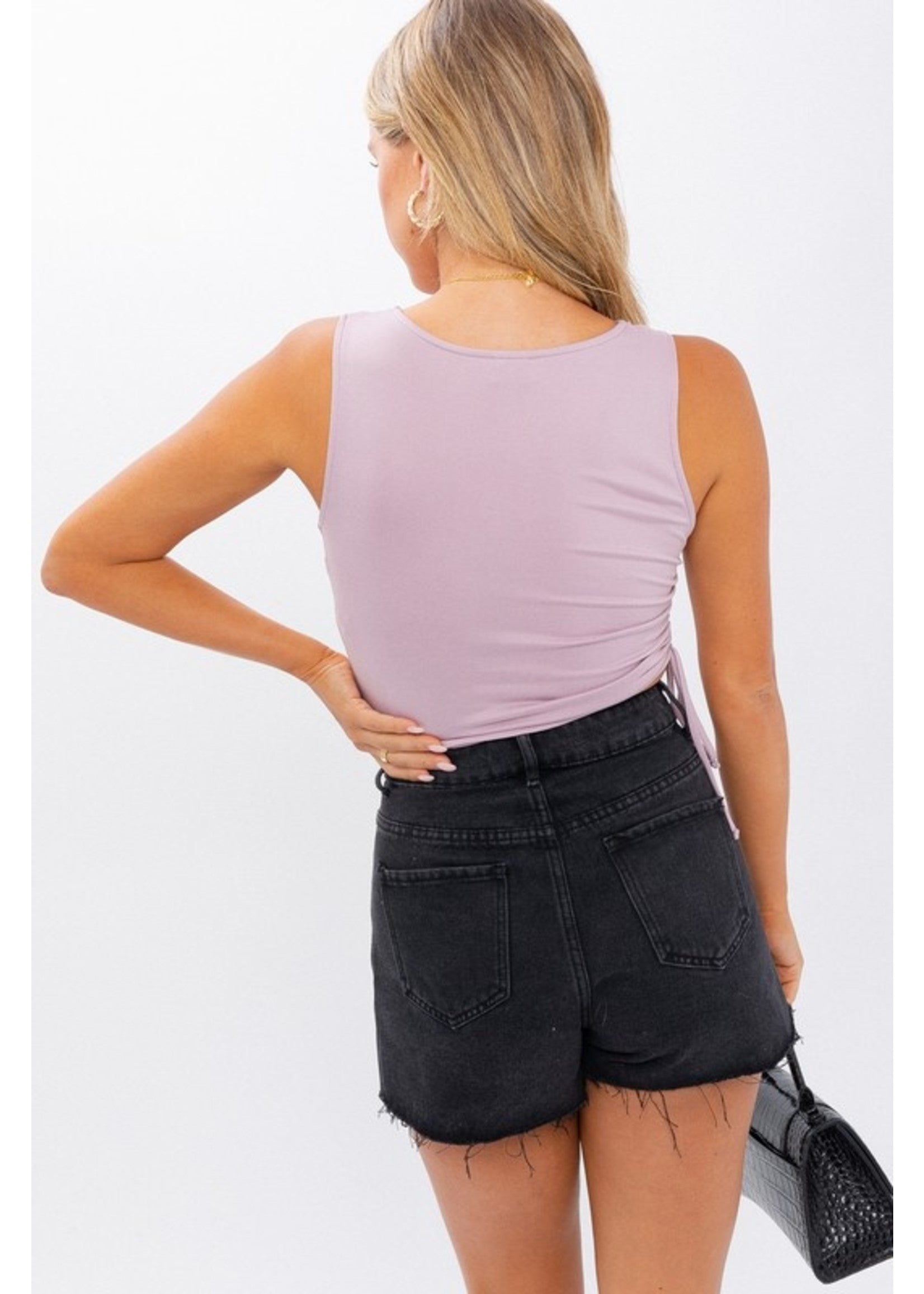 Lilac Ruched Tank Top