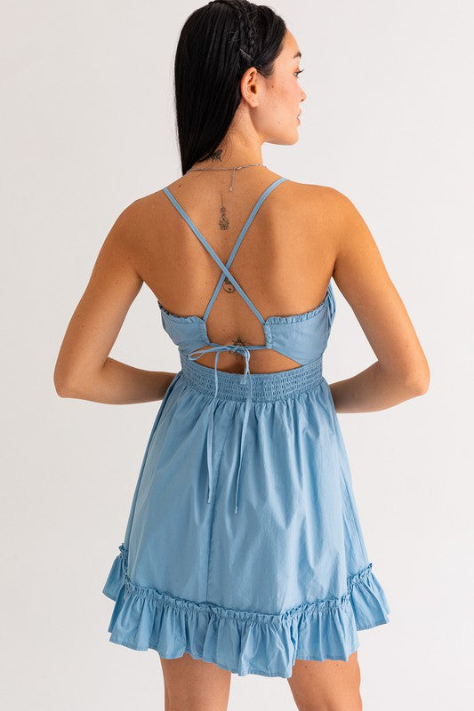 Bluebell Ruffle Mini Dress