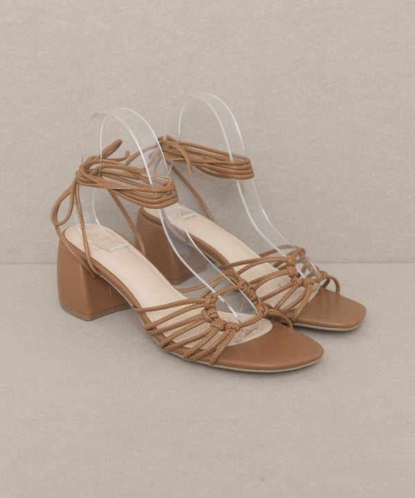 Celia Strappy Lace Up Heeled Sandal