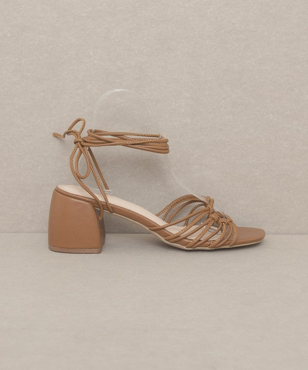 Celia Strappy Lace Up Heeled Sandal