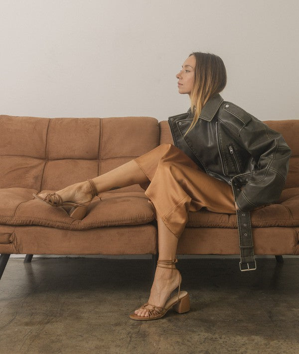 Celia Strappy Lace Up Heeled Sandal