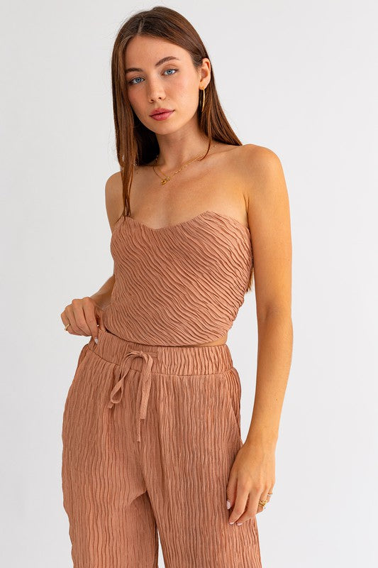 Athena Pleated Tube Top