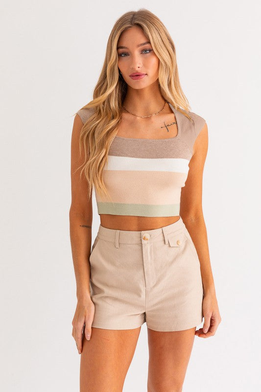 Classic Vibes Color Block Striped Top