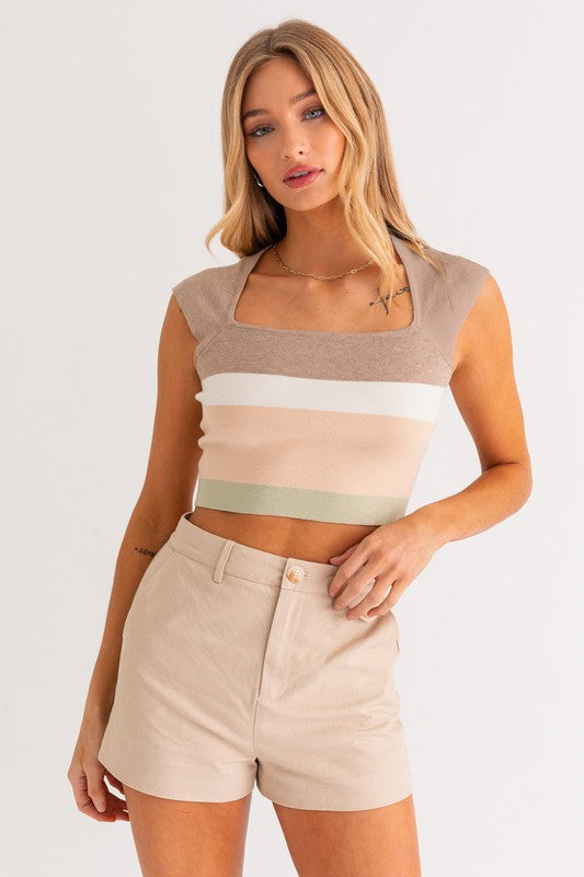 Classic Vibes Color Block Striped Top