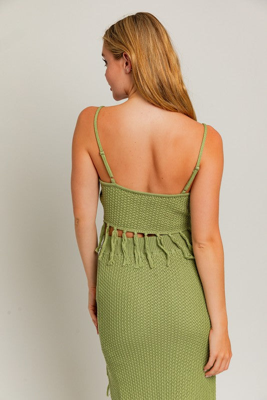 Catalina Island Tassel Crop Top