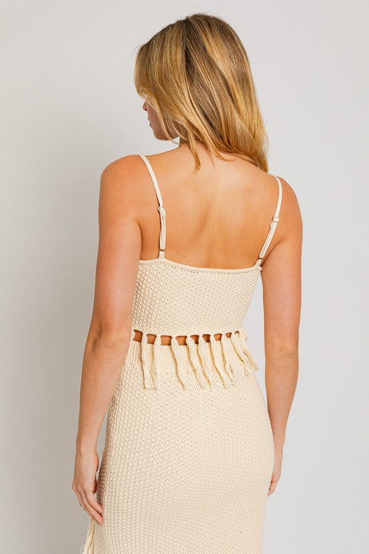 Catalina Island Tassel Crop Top