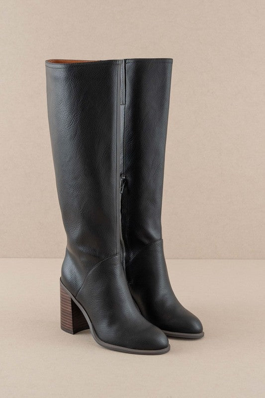 Always Here Block Heel Knee High Boots