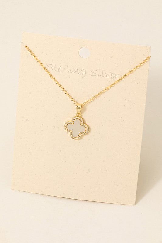 Sterling Silver Clover Pendant Necklace