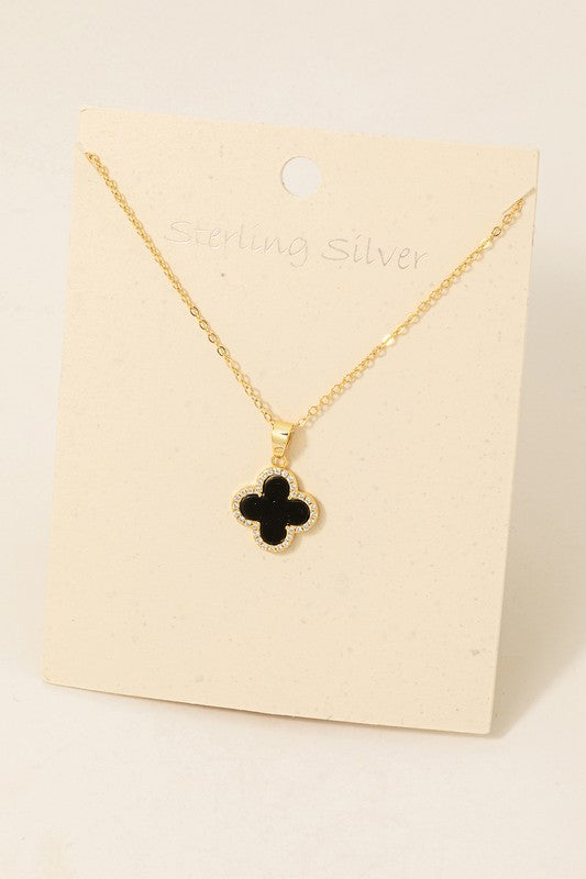 Sterling Silver Clover Pendant Necklace