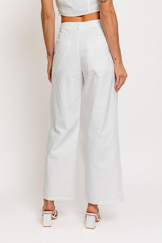 Capri Luxe Wide Leg Linen Pants