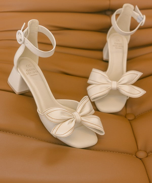 Sweet Bow Low Heeled Sandal