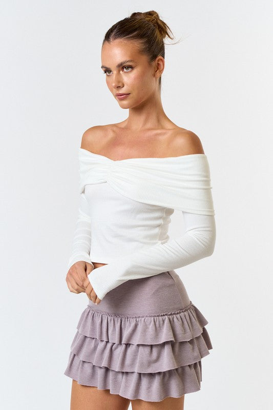 Elegant Off The Shoulder Top