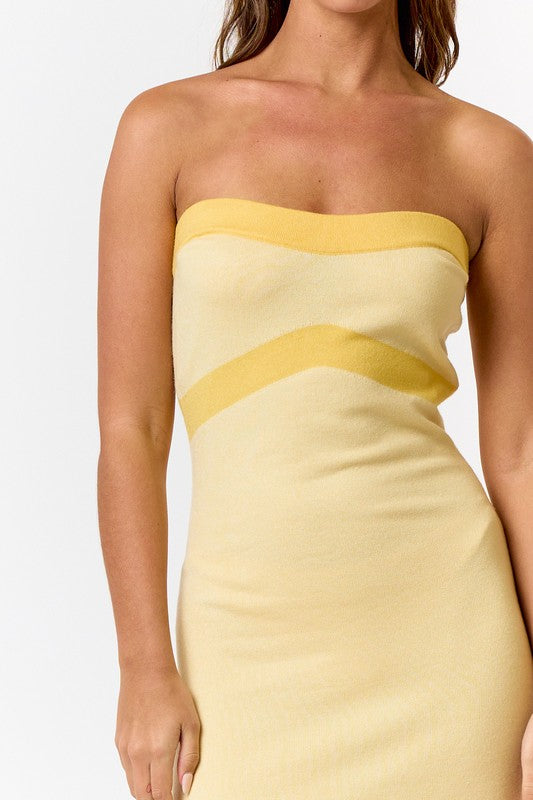 Bold Borderline Tube Maxi Dress