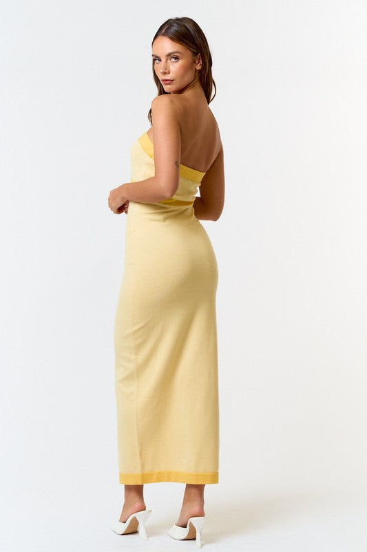 Bold Borderline Tube Maxi Dress