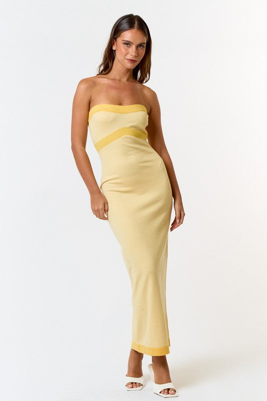 Bold Borderline Tube Maxi Dress