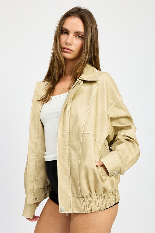 Bleecker Oversized Bomber Jacket