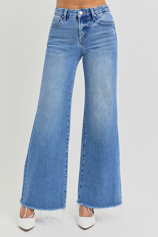 Sway Mid Rise Wide Leg Jeans