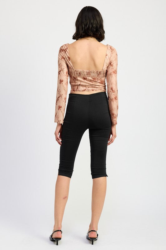 Autumn Script Floral Top