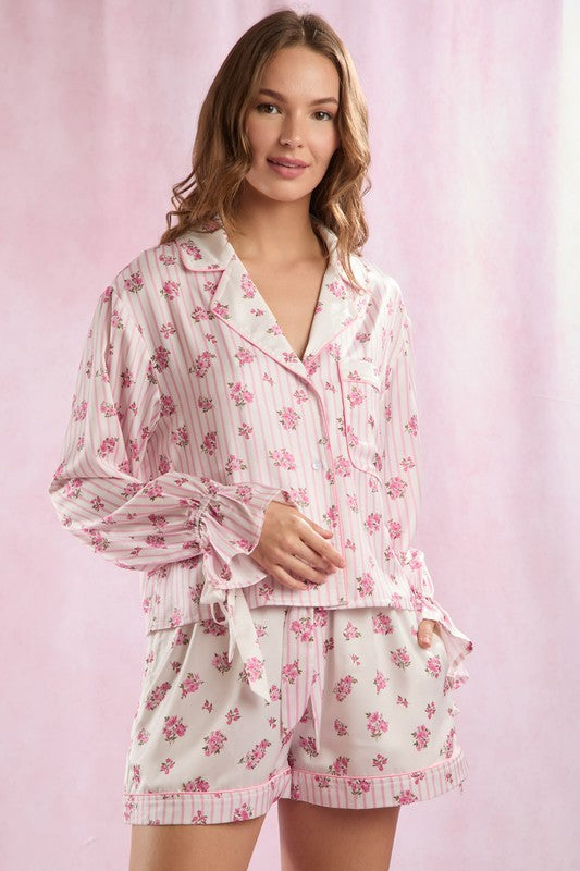 Love Shack Satin Pajama Top