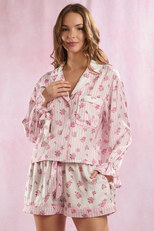 Love Shack Satin Pajama Top