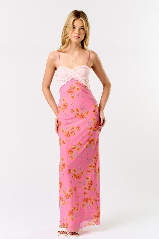Floral Fantasy Lace Maxi Dress
