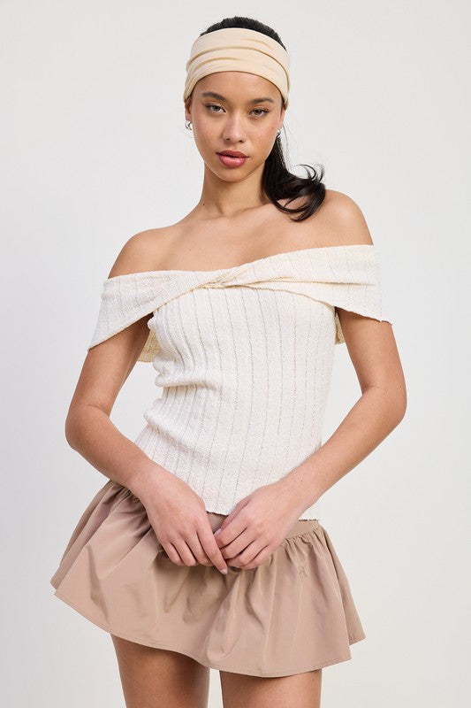 Lover’s Lane Off The Shoulder Knit Top