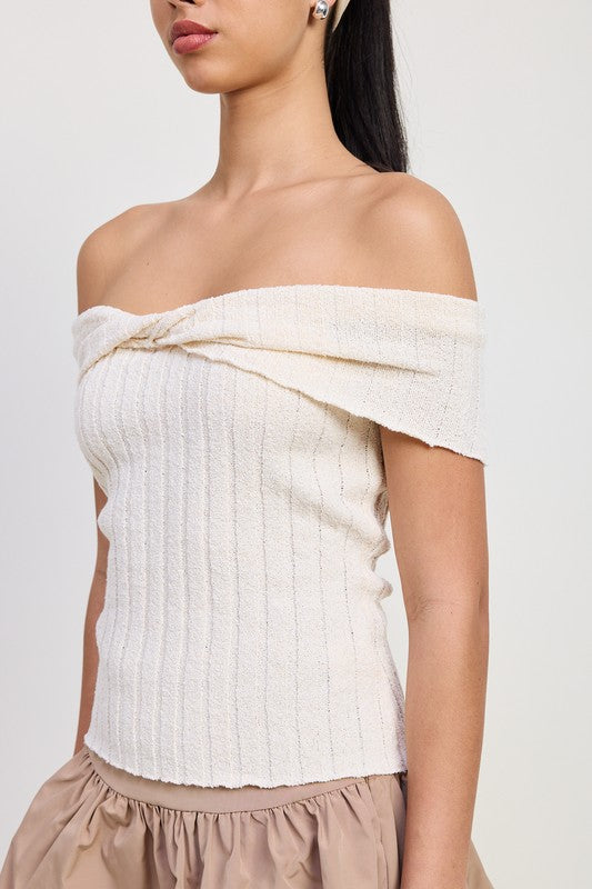 Lover’s Lane Off The Shoulder Knit Top