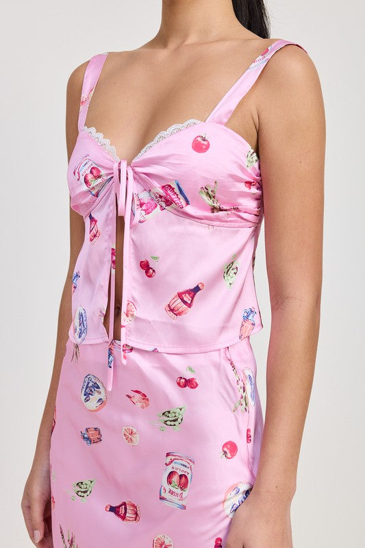 Le Marché Satin Flyaway Top