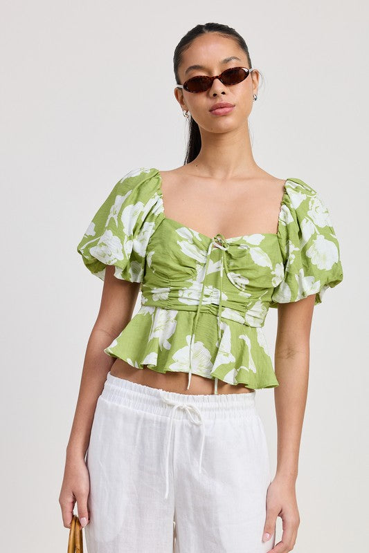 Garden Muse Peplum Top