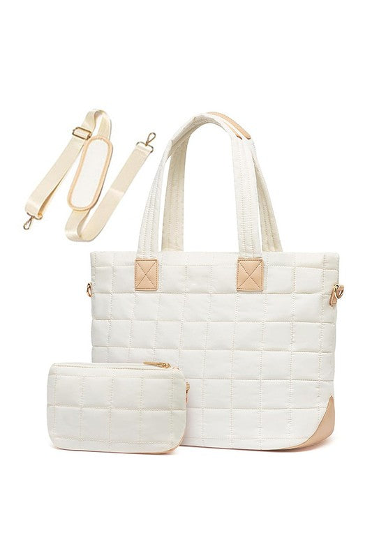 Mila Quilted Traveler Tote Bag