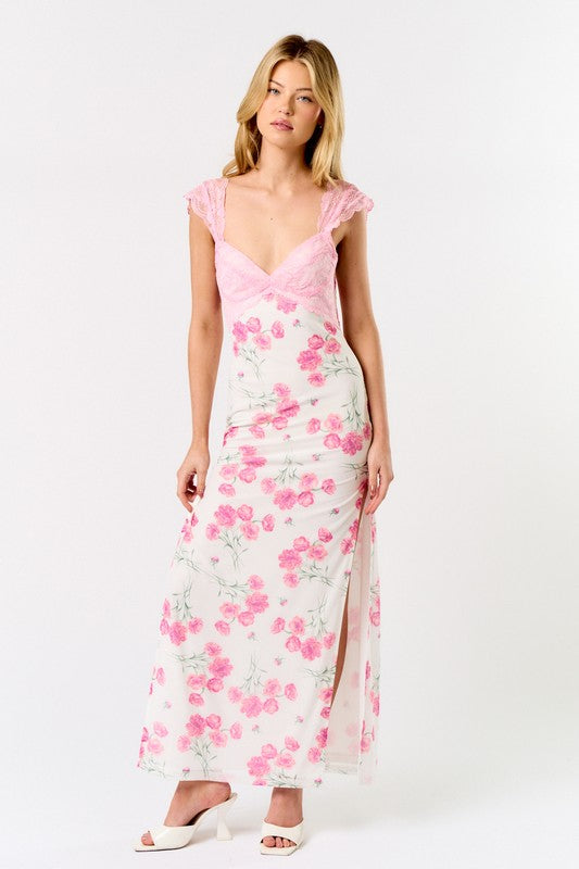 Garden Party Lace Floral Maxi Dress