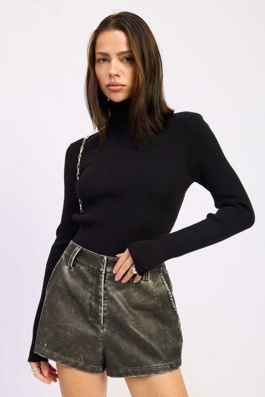 Back Talk Turtleneck Bodysuit
