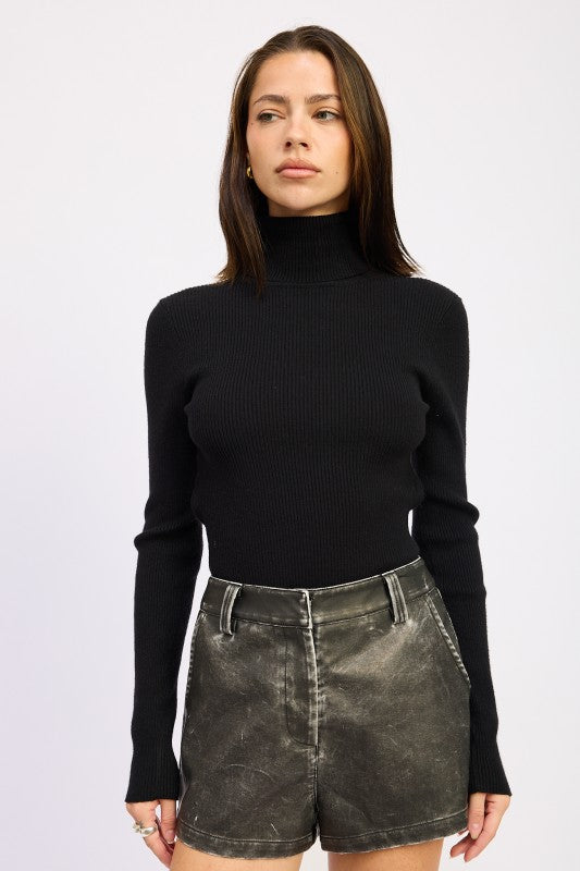 Back Talk Turtleneck Bodysuit