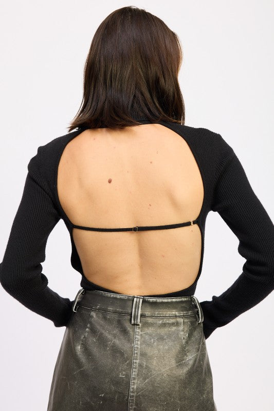 Back Talk Turtleneck Bodysuit