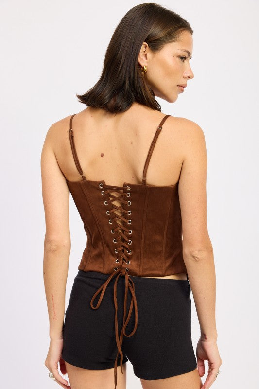 Espresso Glow Bustier Top