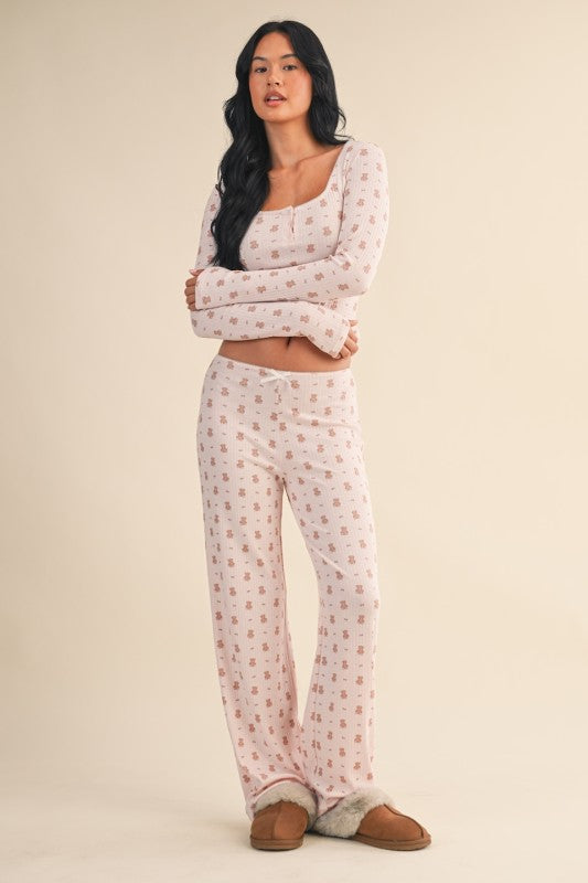 Sleepytea Teddy Bear Pointelle Pants