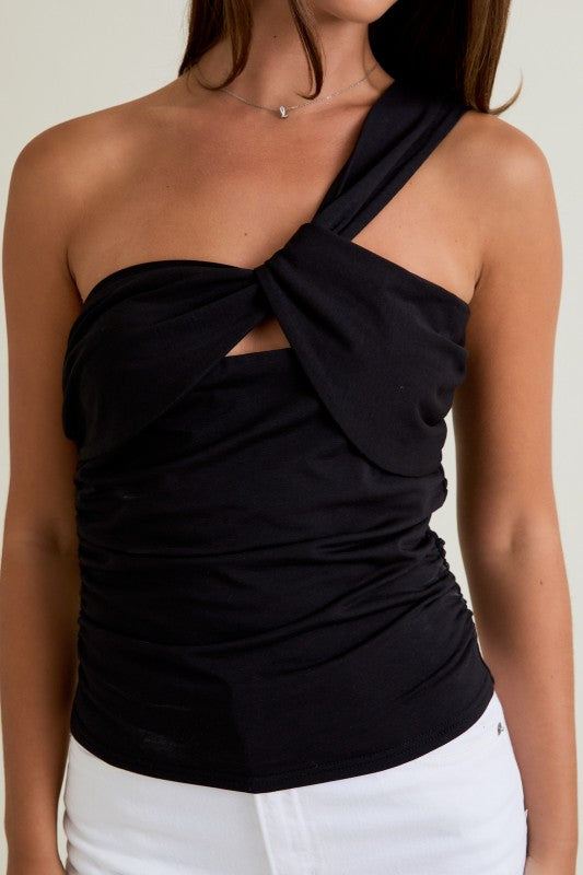 A Little Twisted One Shoulder Top