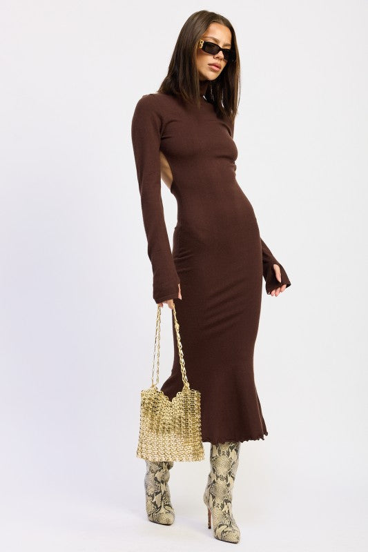 Back Talk Cutout Midi Dress