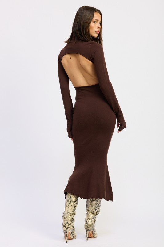 Back Talk Cutout Midi Dress