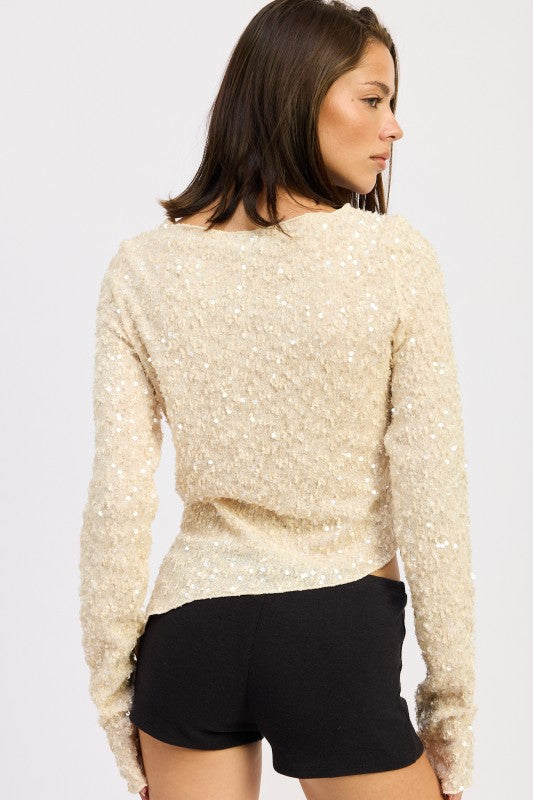 Lemon Lush Sequin Top
