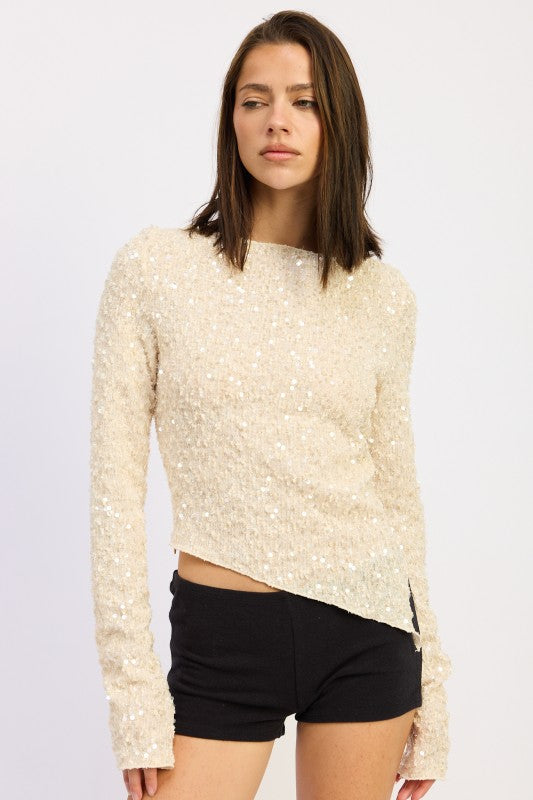 Lemon Lush Sequin Top