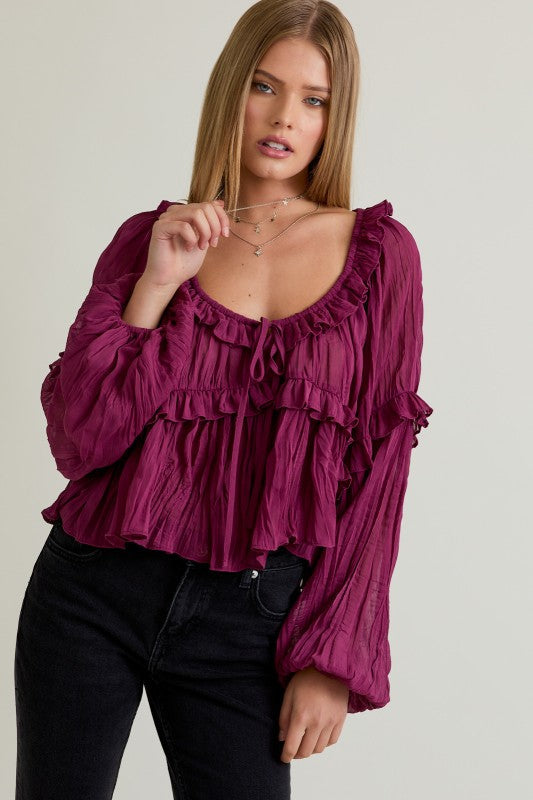 Can’t Ruffle Me Blouse Top