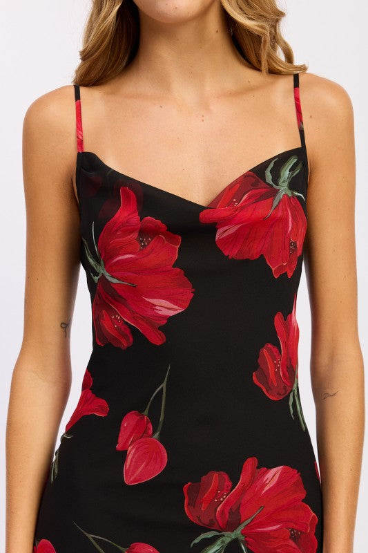 Crimson Petal Maxi Dress