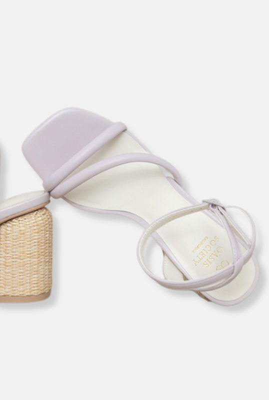 Alaia Strappy Raffia Heeled Sandal