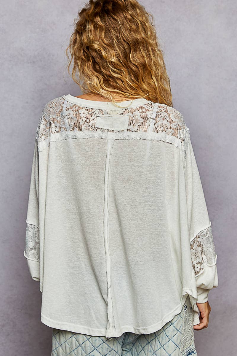 Boheme Lace Trim V-Neck Top