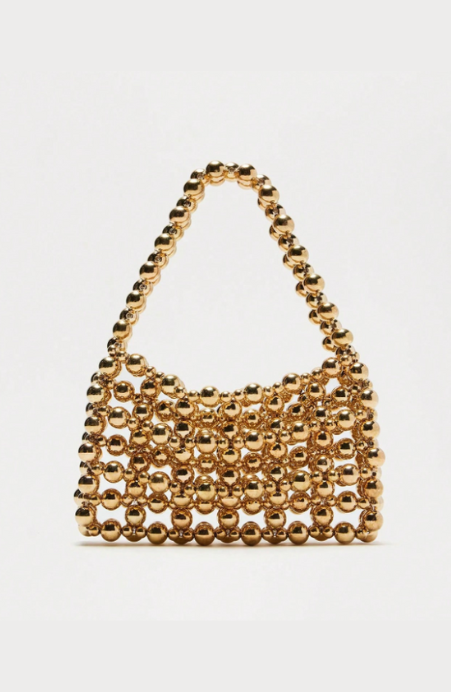 Nights in Monaco Beaded Top Handle Bag