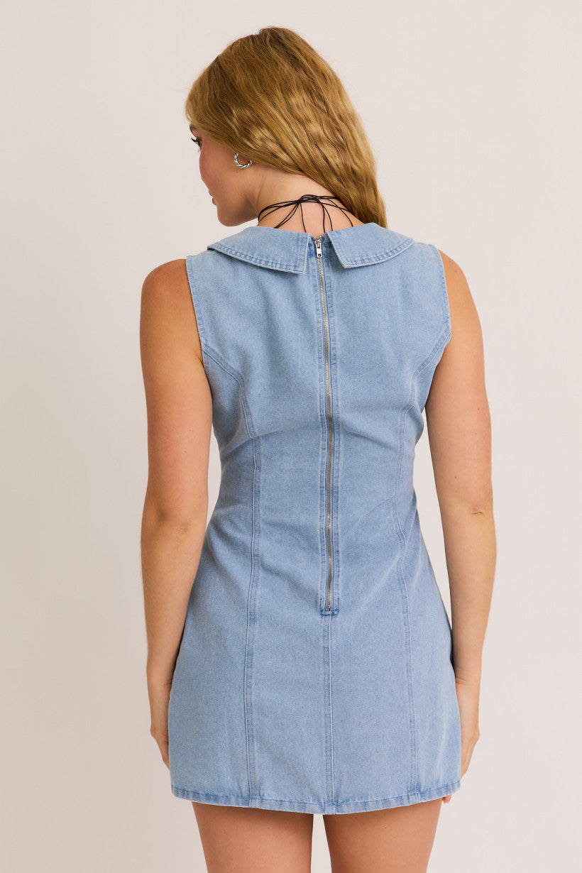 Country Club Denim Mini Dress